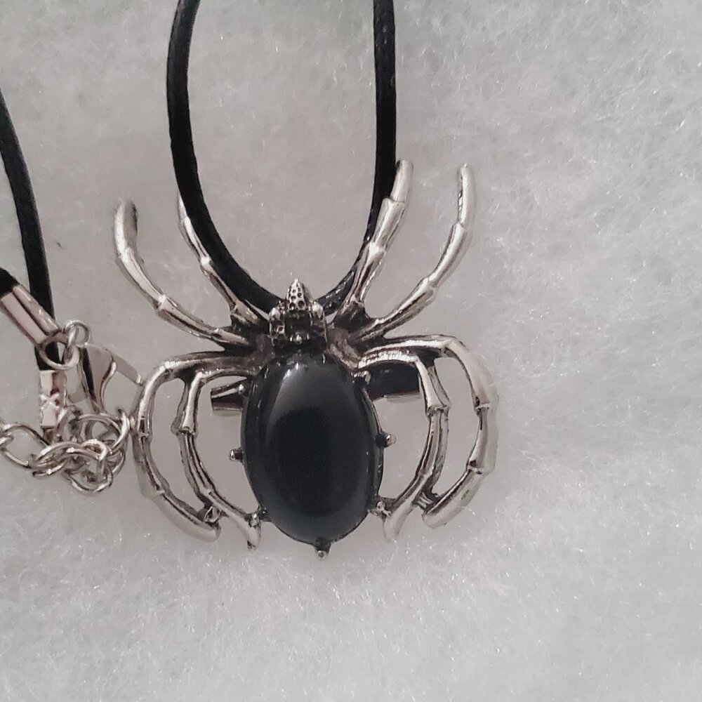 Gothic Black Widow Spider 18-20" Necklace